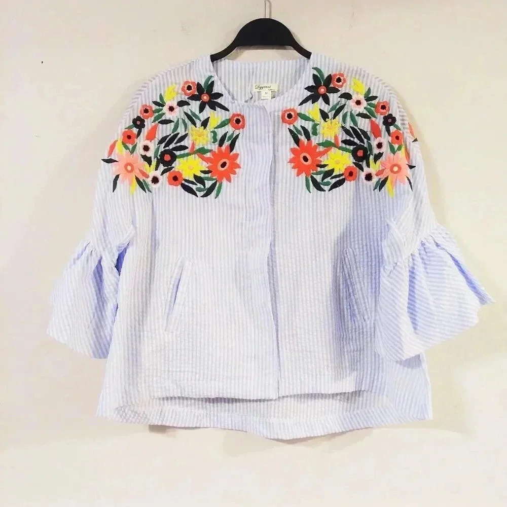 Dygarni Embroidered Striped Top - Picture 3 of 7